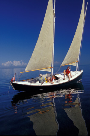 Biscayne National Park V-egret sailing